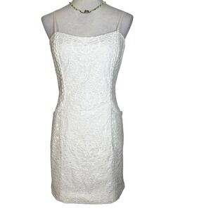 Lilly Pulitzer Shelli Stretch Eyelet Mini Sheath Dress Womens 10 Fitted Resort